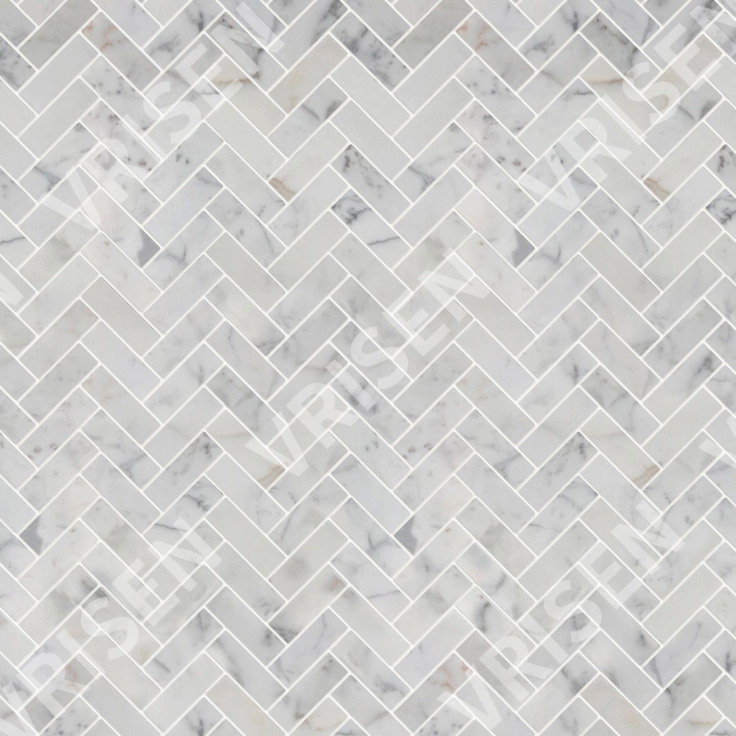 Calacatta White Honed Mosaic 1"x 3" Herringbone