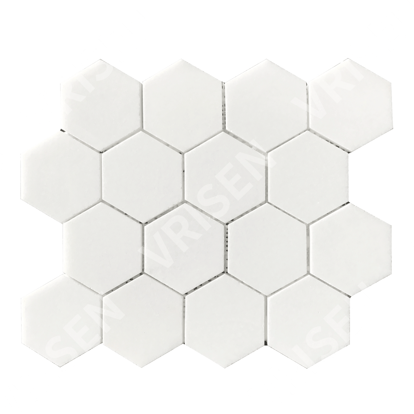 Thassos White 3'' Hexagon  Polished Mosaic