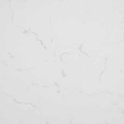 Carrara White Quartz Single Sink Bathroom Vanity Top