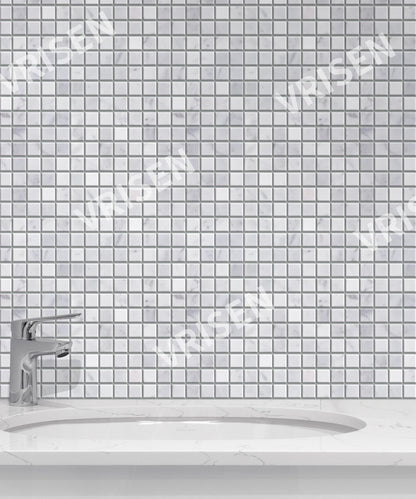 Carrara White Marble Mosaic 1"×1" Polished