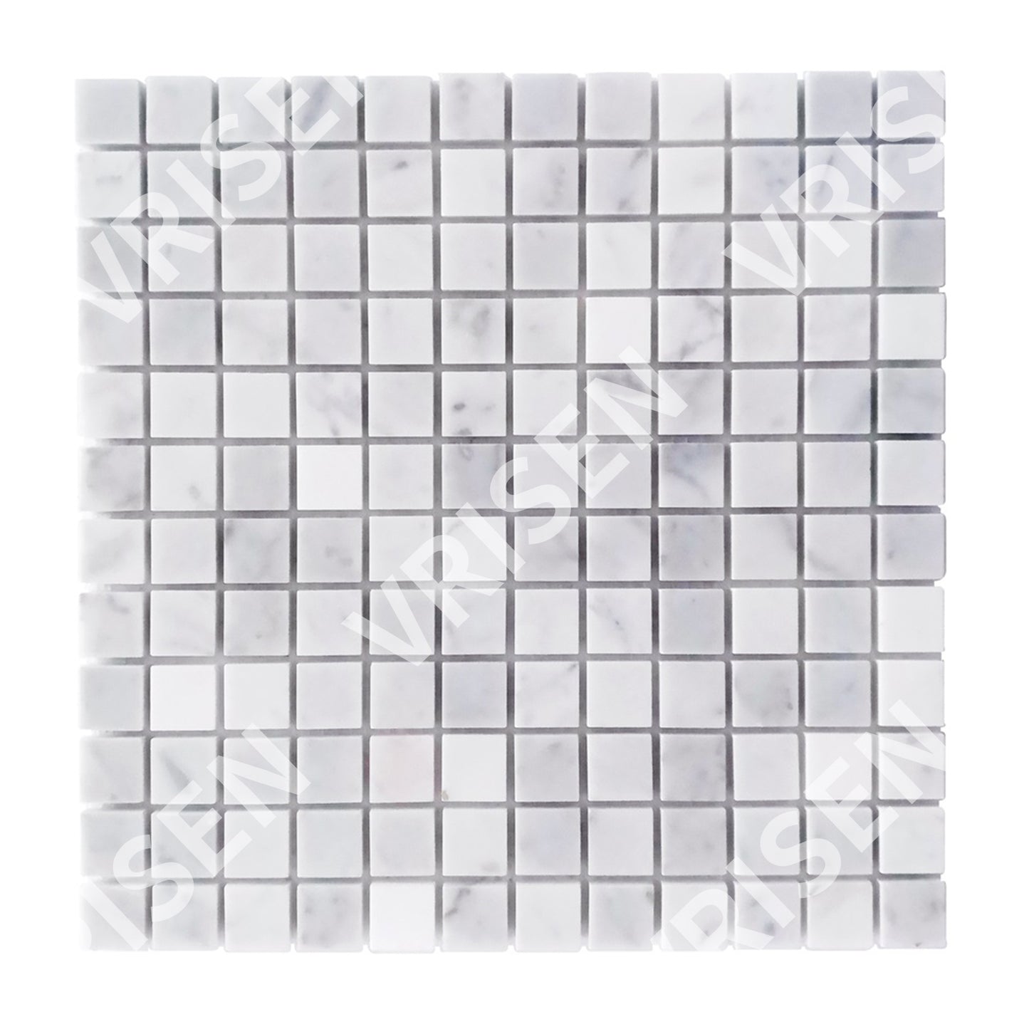 Carrara White Marble Mosaic 1"×1" Polished