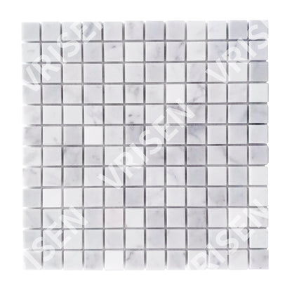 Carrara White Marble Mosaic 1"×1" Polished