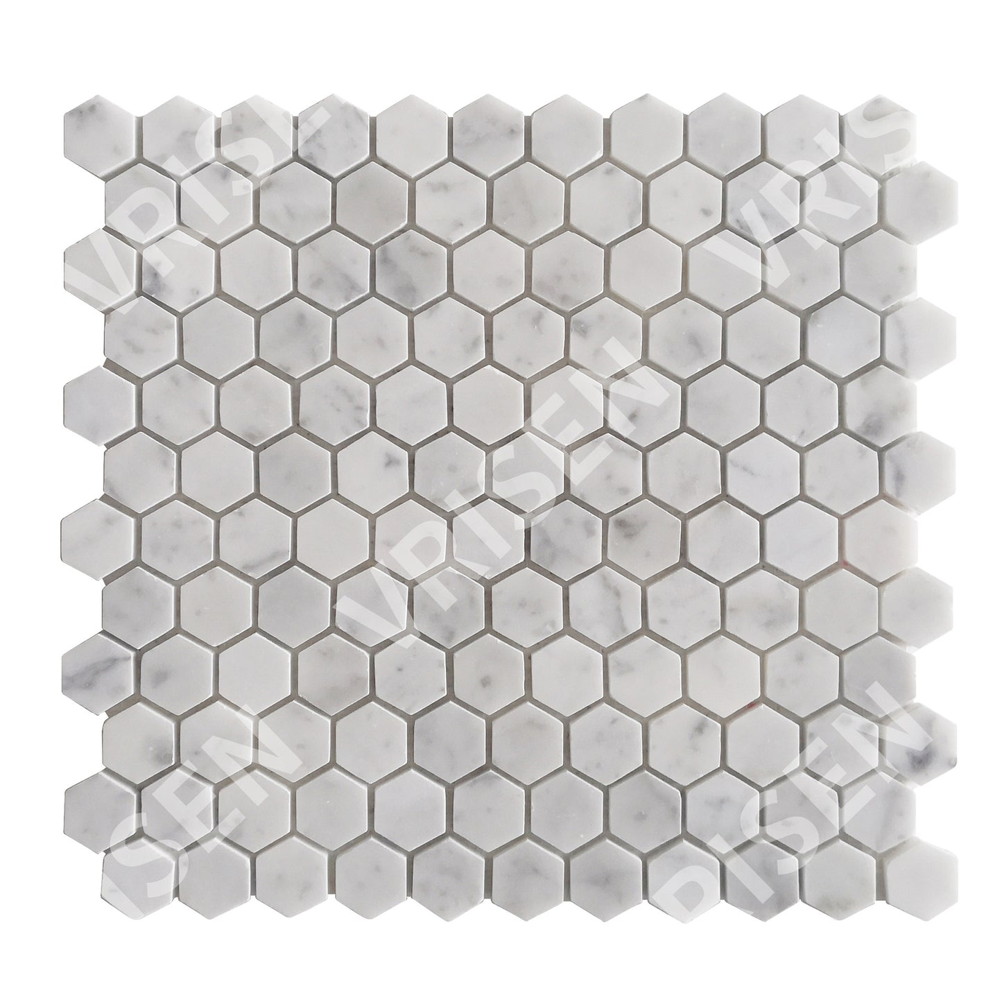 Carrara White Mosaic Polished 1" Hexagon