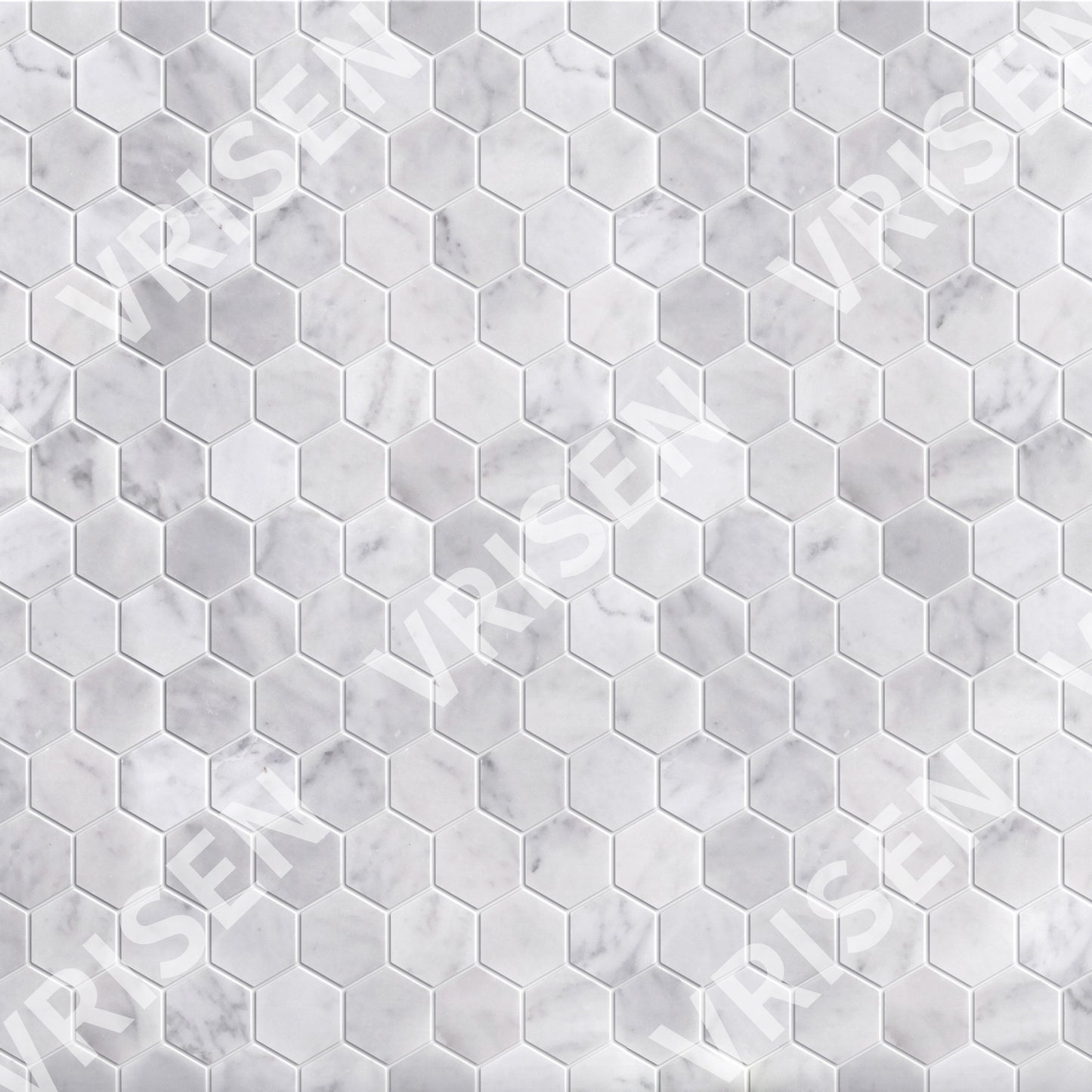 Carrara White Mosaic Polished 2" Hexagon