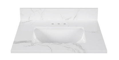 Calacatta Engineered Marble Single Sink Bathroom Vanity Top