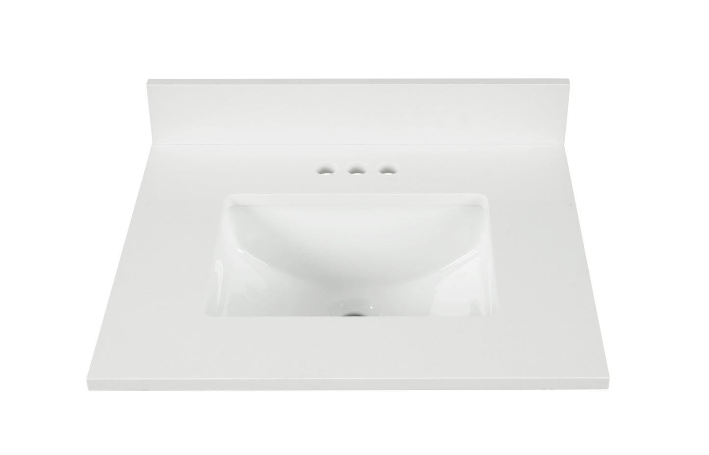 Pure White Quartz Double Sink Bathroom Vanity Top ( Snow White)