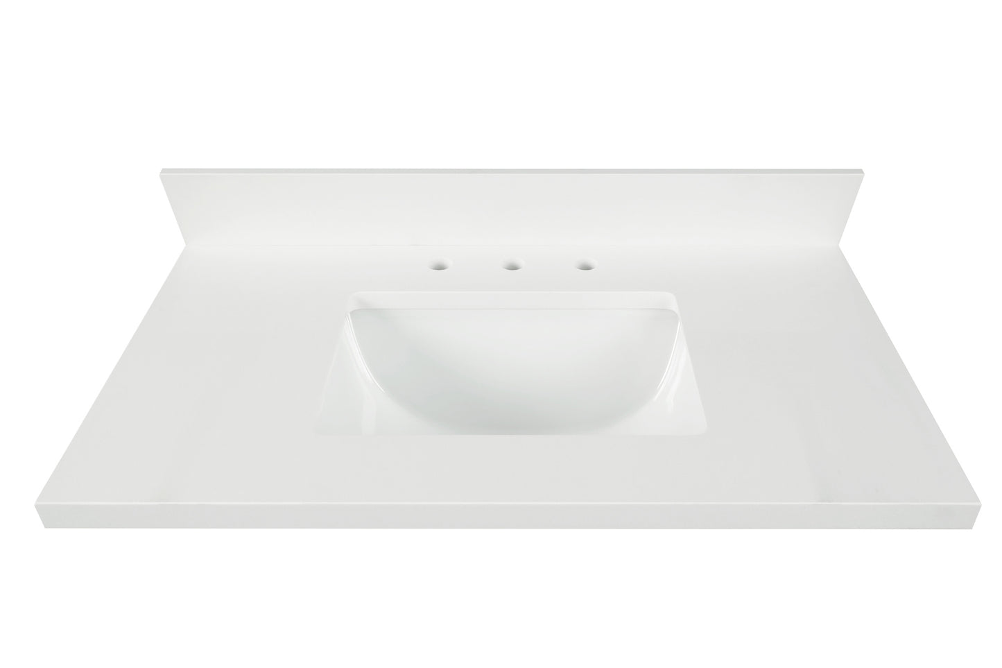 Pure White Quartz Double Sink Bathroom Vanity Top ( Snow White)