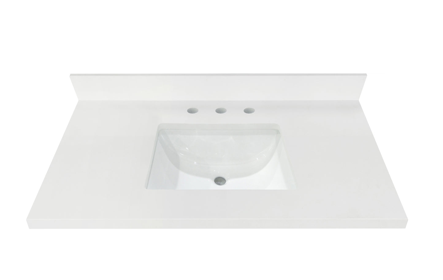 Pure White Quartz Double Sink Bathroom Vanity Top ( Snow White)