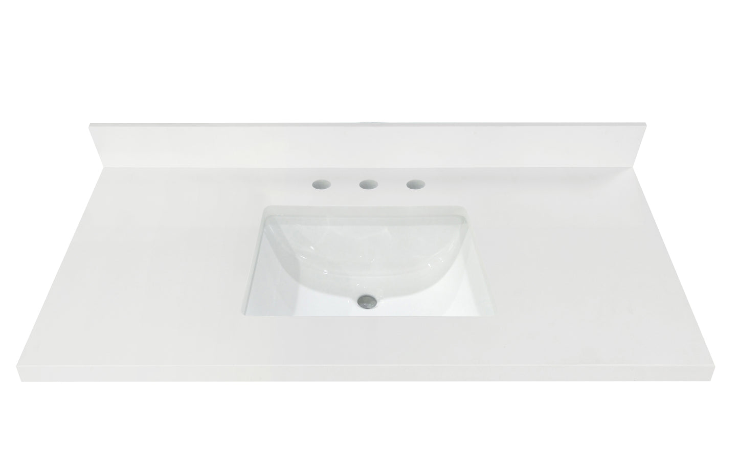 Pure White Quartz Double Sink Bathroom Vanity Top ( Snow White)