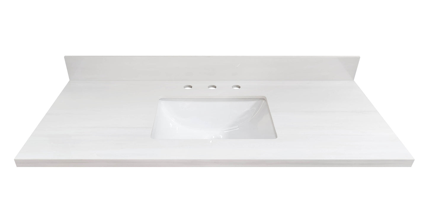 Dolomiti Bianco Sintered Stone Double Sink Bathroom Vanity Top