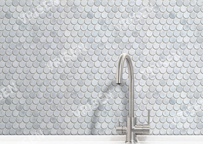 Carrara White Mosaic Polished 1" Honeycomb