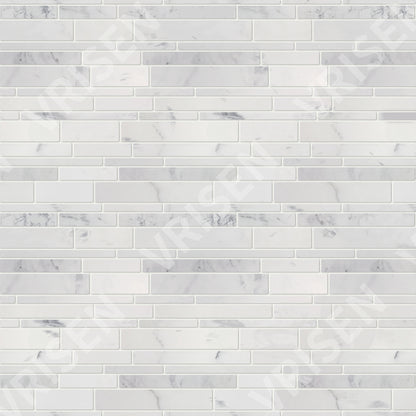 Calacatta White Marble Mosaic Honed Random Liners