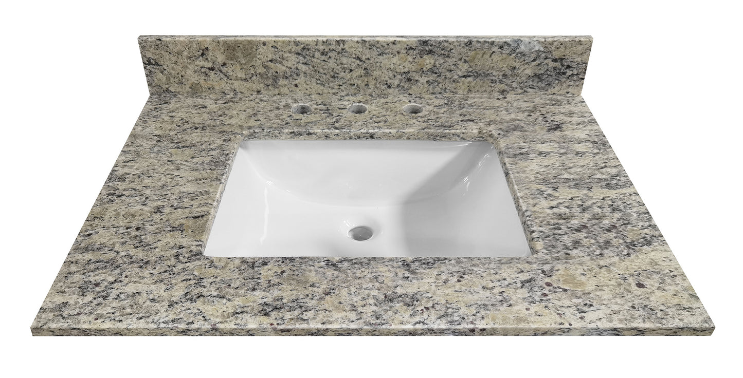 Santa Cecilia Light Granite Single Sink Bathroom Vanity Top