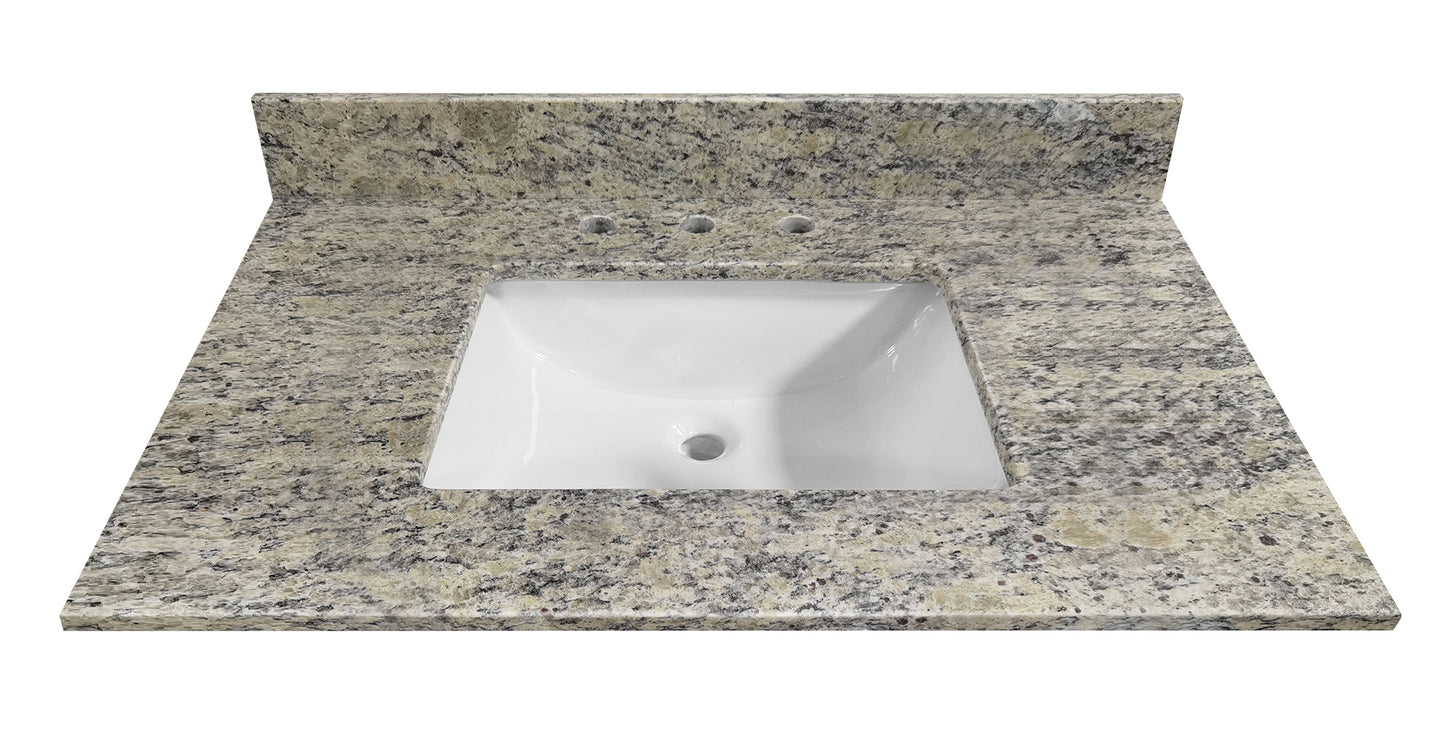 Santa Cecilia Light Granite Single Sink Bathroom Vanity Top