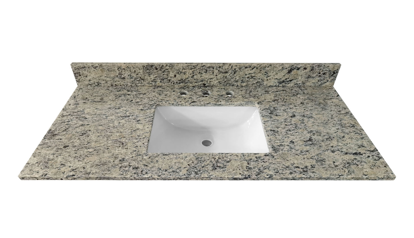 Santa Cecilia Light Granite Single Sink Bathroom Vanity Top