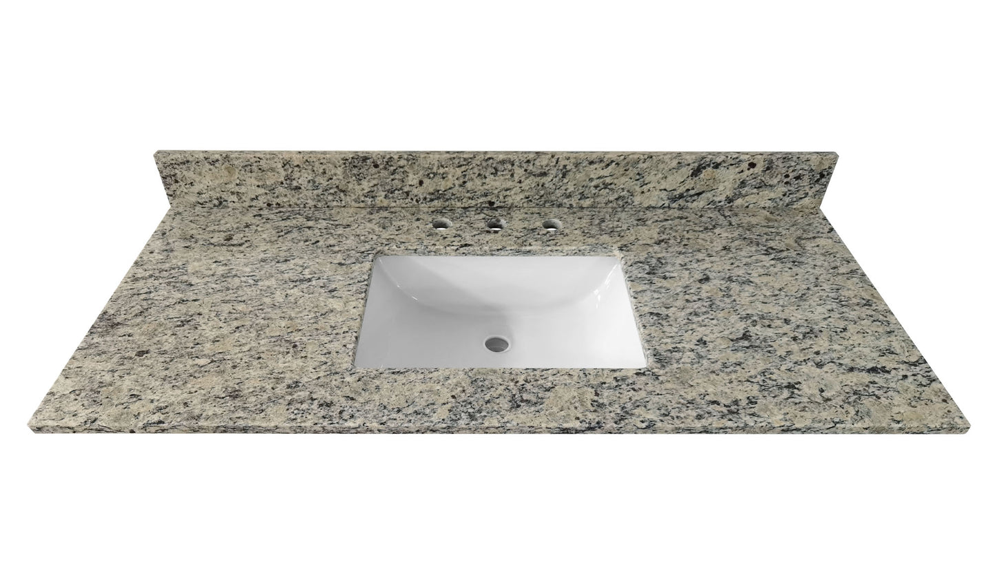 Santa Cecilia Light Granite Single Sink Bathroom Vanity Top