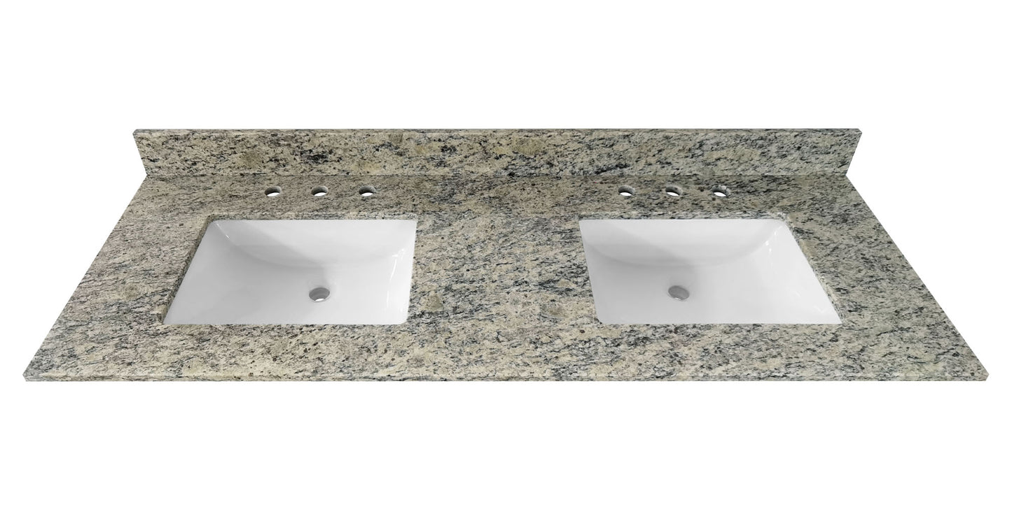 Santa Cecilia Light Granite Single Sink Bathroom Vanity Top