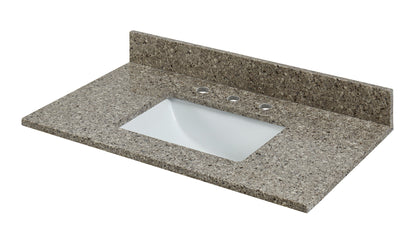 Siena Quartz Single Sink Bathroom Vanity Top (Castle Rock)