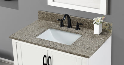 Siena Quartz Single Sink Bathroom Vanity Top (Castle Rock)