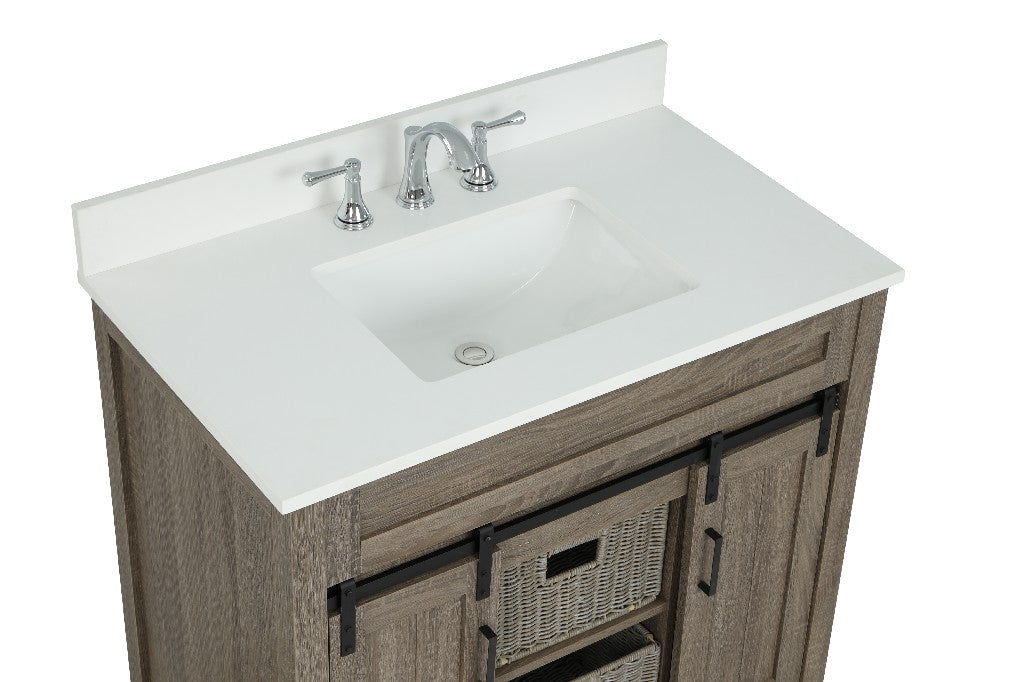 Pure White Quartz Double Sink Bathroom Vanity Top ( Snow White)